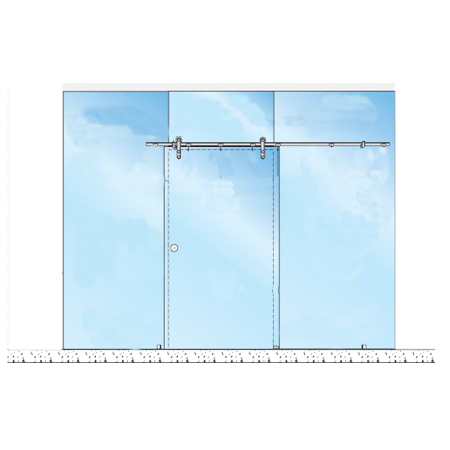 Crl Lsgm6ps Polished Stainless Laguna Series Single Sliding Door