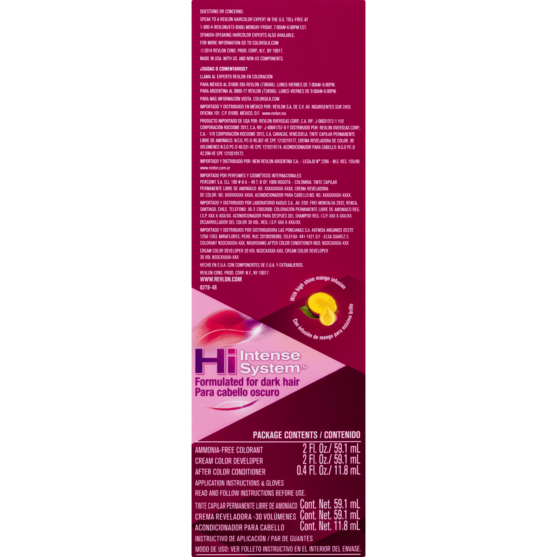 Revlon ColorSilk Luminista Hair Color, Deep Red