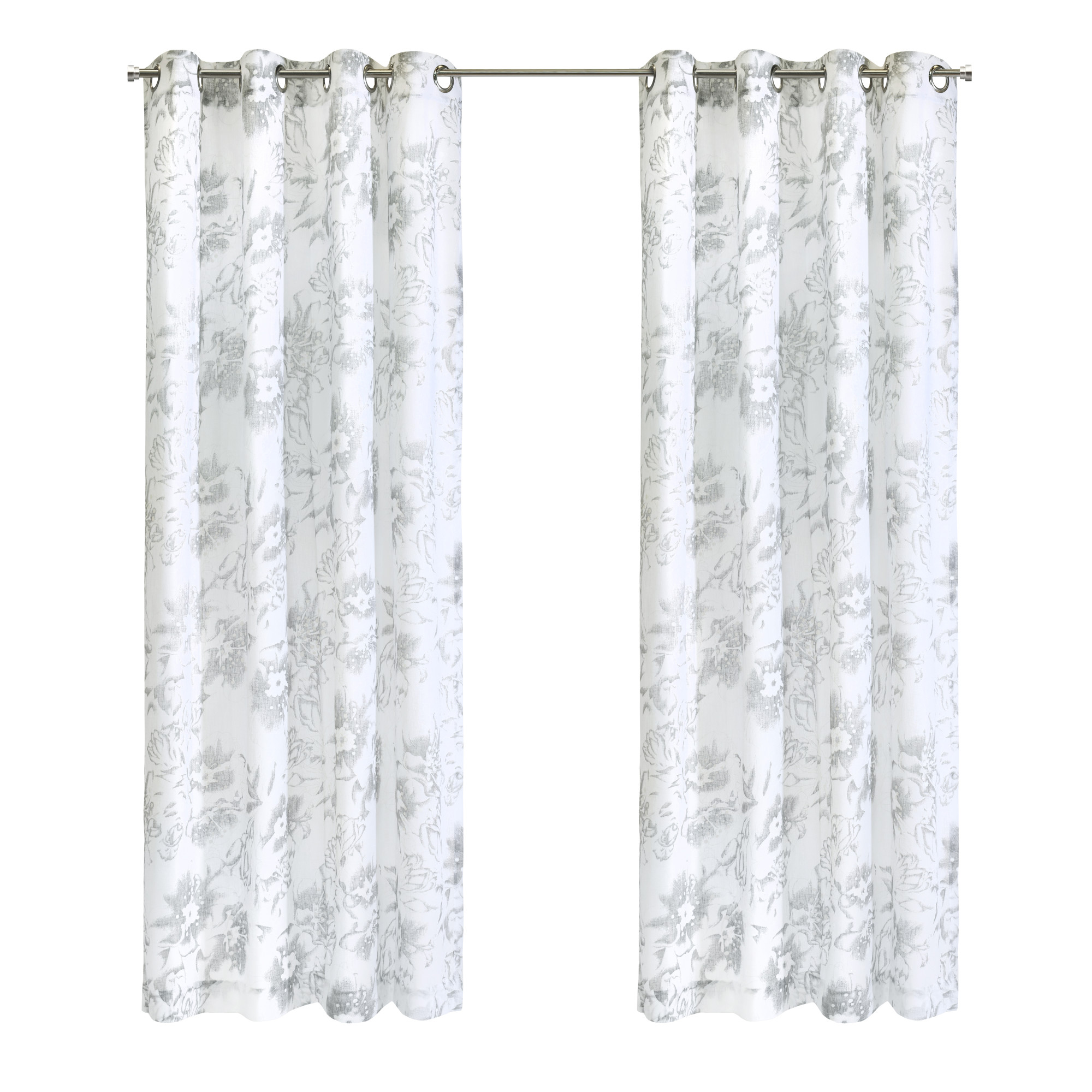 Loft Living Kyosai Light Filtering Grommet Indoor Curtain 52 x 108 in White
