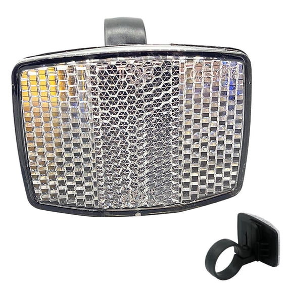 Bicycle Reflector Front White for Mountain Road Bikes - Night Safety Warning Light for Wheels, Spokes, and Racks