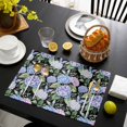 thumbnail image 3 of Purple Hydrangea Placemats Set of 12, Spring Floral Elegant Pastoral Flowers Placemats for Dining Table, Place Mats for Kitchen Tabletop, Waterproof Wipeable Dining Table Mats Set, 3 of 9