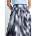 thumbnail image 4 of Free Assembly Women's and Women's Plus Embroidered Cotton Midi Skirt, Sizes 0-26W, 4 of 5