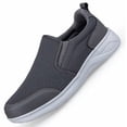 thumbnail image 4 of Men's Extra Wide Slip on Walking Shoes, Lightweight Anti-slip Breathable Casual Loafers for Standing All Day, 4 of 12