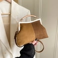 thumbnail image 4 of Faux Suede Evening Bag for Women, Retro Patchwork Crossbody Purse, Soft Top Handle Handbag for Wedding Party Date Night and Elegant Special Evening Occasions, 4 of 13