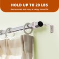 thumbnail image 3 of Jinsinto Adjustable Curtain Rod Support Bracket, Satin Nickel, 3 Pack, 3 of 5