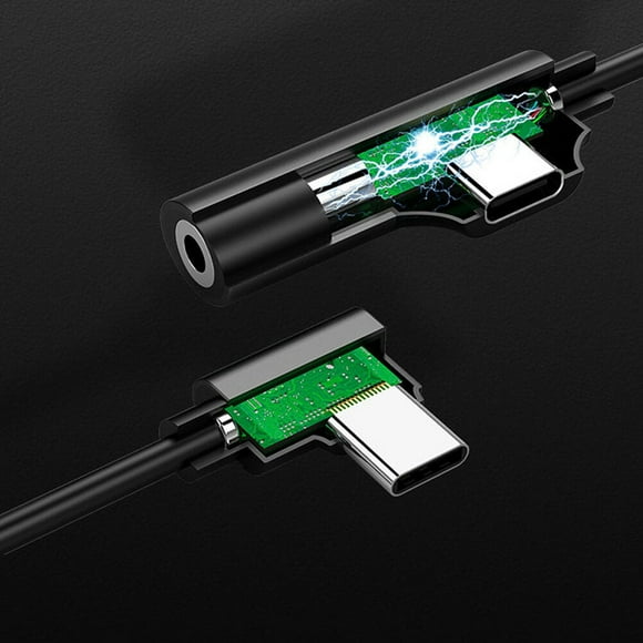 Raindrops Usb C Adapter For Headphones Type C To 3 5mm Charging Line Black 1Pcs