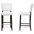 thumbnail image 2 of Bowery Hill 30.5" Modern Faux Leather/Wood Bar Stool in White (Set of 2), 2 of 3