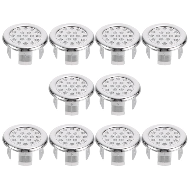 FENGGUIQU 10Ud Anillo De Desbordamiento Para Lavabo En Color Plata Acabado Liso Y Fácil De Instalar