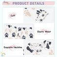 thumbnail image 3 of FORMRS Long Sleeve Top and Pants Pajama Set for Niños 2-Piece Sleepwear, Sizes 18M-8Y, Black Cat Paw, 3 of 6