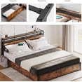 thumbnail image 5 of Base Cama Queen Size, Bluelander con Conectores y Puertos USB, Base de Cama con Almacenamiento, Café, 5 of 5