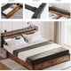 thumbnail image 5 of Base Cama Queen Size, Bluelander con Conectores y Puertos USB, Base de Cama con Almacenamiento, Café, 5 of 5
