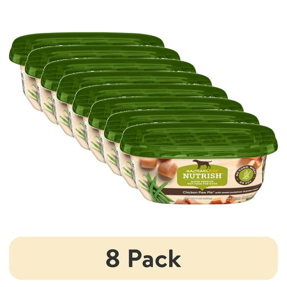 (8 pack) Rachael Ray Nutrish Chicken Paw Pie Wet Dog Food, 8 oz. Tub