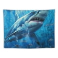 thumbnail image 5 of Orinice Shark Fish Bubbles Tapestry Wall Hanging Unique Style Graphic Tapestries Home Wall Decor Art for Living Room Bedroom Apartment Farmhouse Dorm 60x50inch, 5 of 6