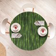 thumbnail image 3 of Ambesonne Green Fitted Round Tablecloth, Tropical Ornament Closeup, 45"- 56" Diameter, Fern Green, 3 of 4