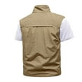 thumbnail image 3 of Bcfgryg Mens Lightweight Softshell Vest Outdoor Utility Travel Vest Outerwear Sleeveless Jacket For Hiking Runing Men's Sleeveless Jacket Vest, 3 of 3
