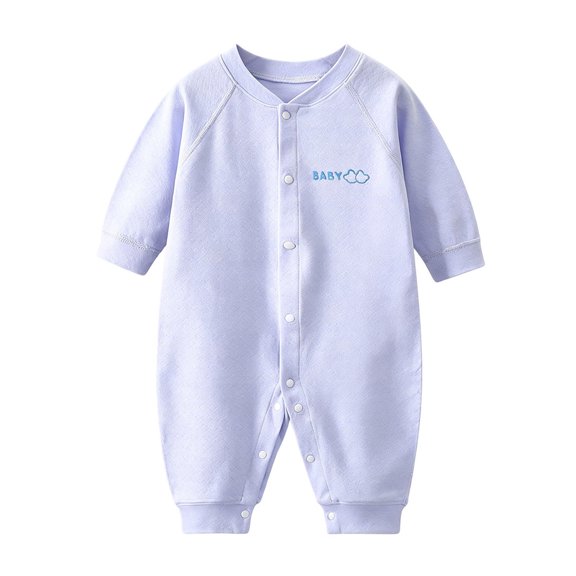 KPOPLK Baby Girl Footed Sleeper Pajama Organic Cotton Snug-Fit Button Up Jumpsuit for Toddlers Sleep N Play Outfit 0 3 6 9 12 Months Size 6-12 Months,Purple