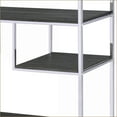 thumbnail image 4 of Bookshelf, Rustic Gray Oak & Chrome Metal Frame 7 Open Shelves | Gray | Chrome, 4 of 6