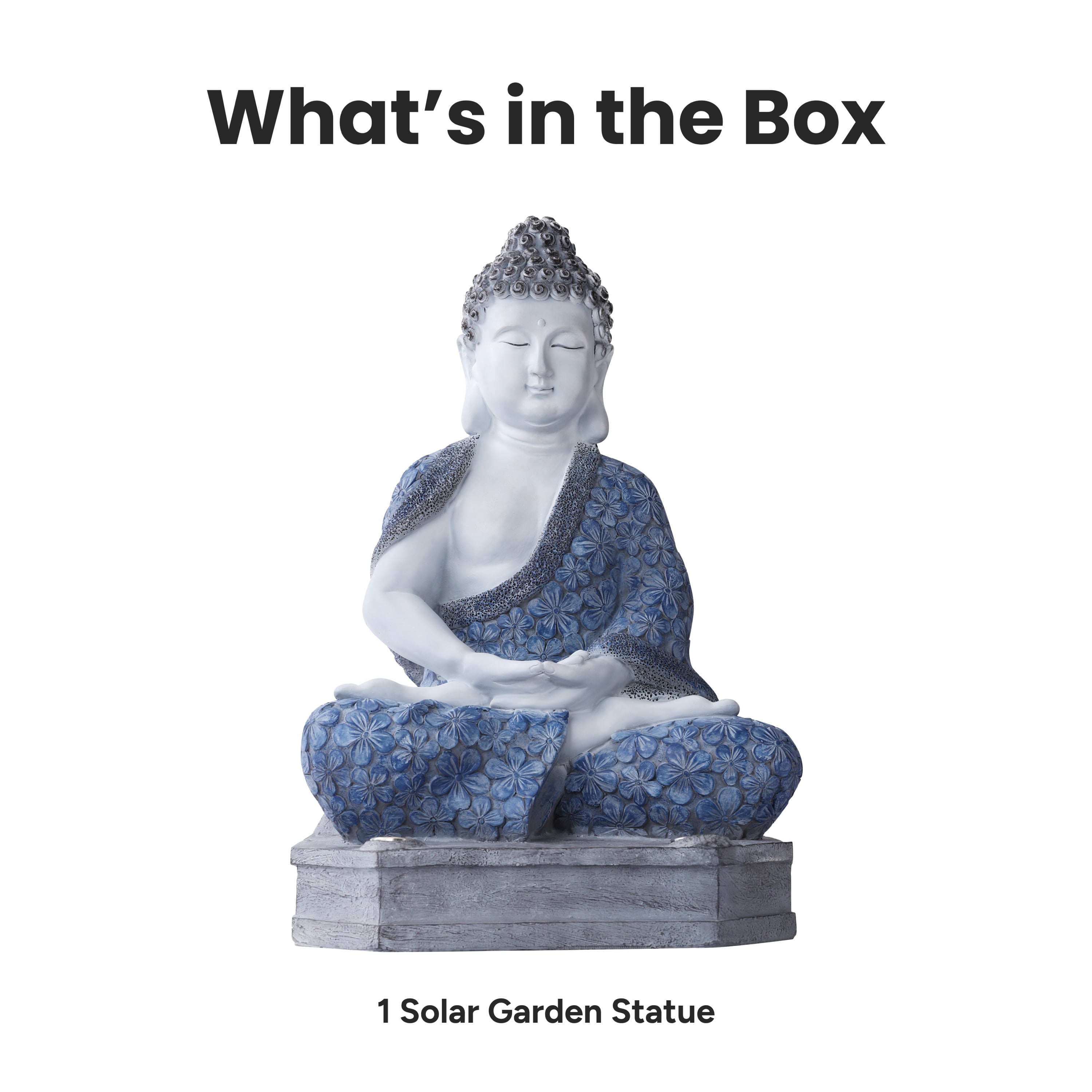 TECHKO 15" Buddha Garden Statue
