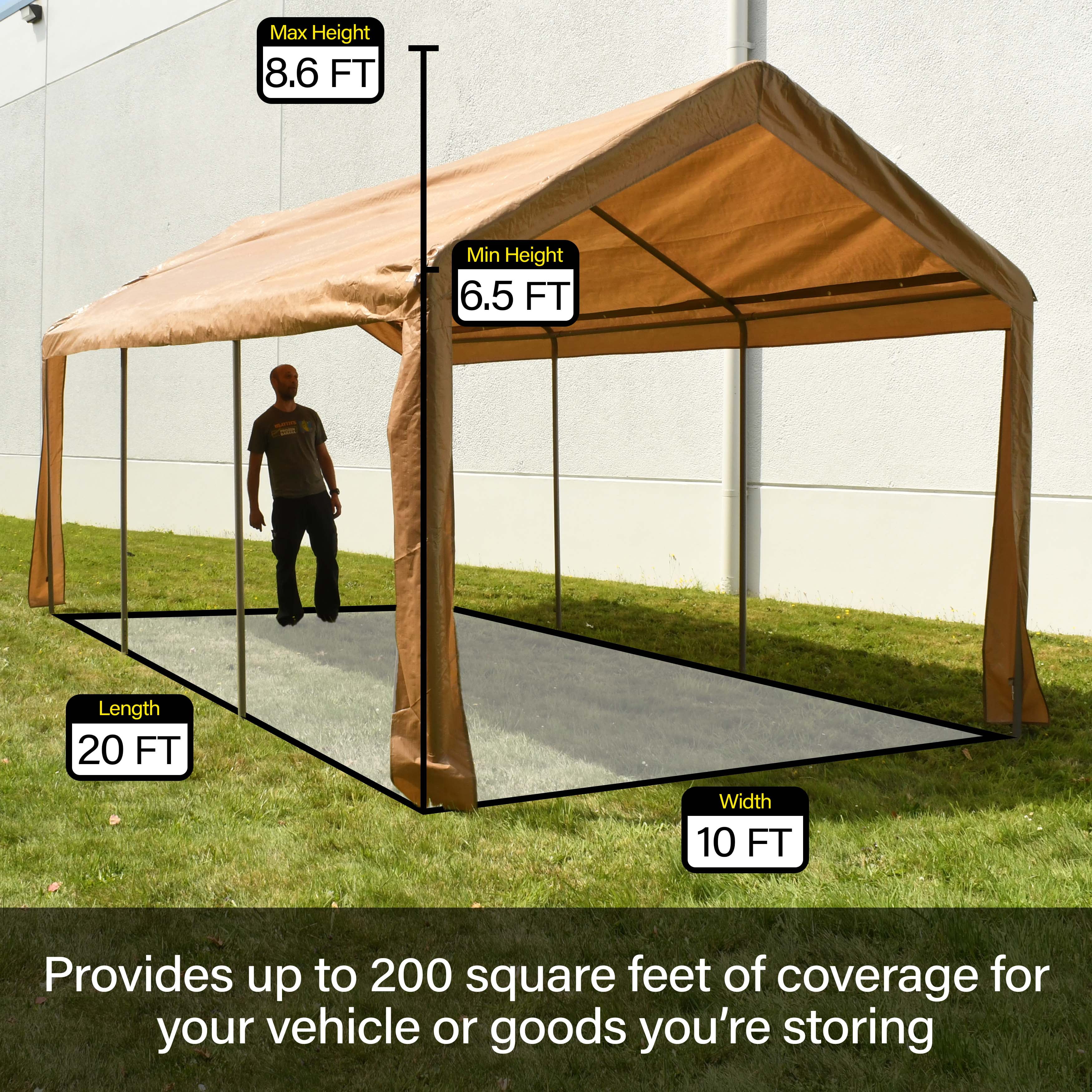 Canopy Carport Tent, Heavy Duty 