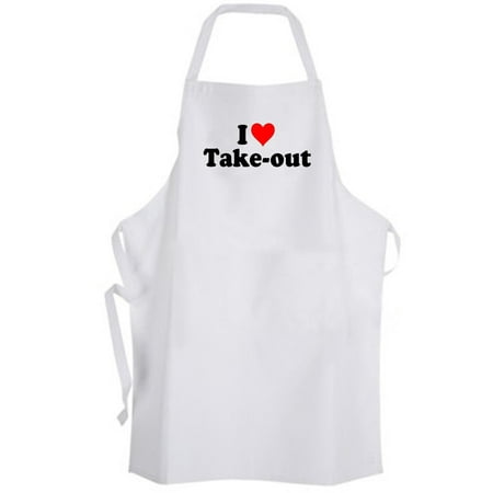 Aprons365 - I Love Take-out Apron Order in Food Restaurant Kitchen