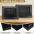 thumbnail image 3 of Uxcell 12" x 16" Aluminum Gable Vent, 1Pcs Return Grille Gable Louver Air Vent with Screen Mesh Filter Removable Door for Sidewall Wall Ceiling Floor Attic Shed HVAC System, Black, 3 of 7
