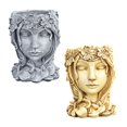 thumbnail image 4 of AMERTEER 2pcs Succulent Plant Flowerpot Creative Girl Shape Garden Succulent Planting Pot, 4 of 6