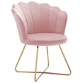 thumbnail image 6 of Duhome Velvet Accent Chair for Living Room Bedroom, Makeup Vanity Chair with Gold Metal Legs Salmon Pink, 6 of 7