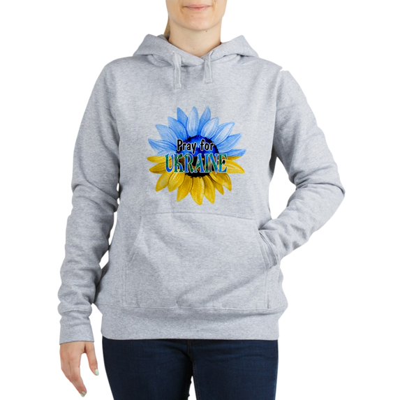 CafePress - Pray For Ukraine Blue And Yellow Sunflower Sweatsh - Women's Hooded Sweatshirt