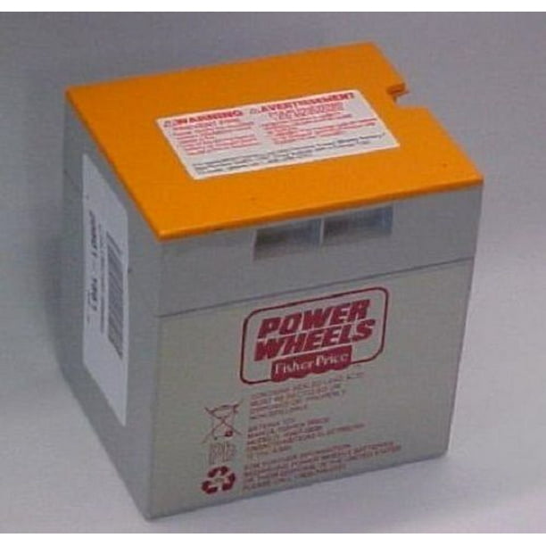 Fisher Price, Roues Motrices, Batterie Grise avec Dessus Orange, 12 Volts, 00801-1661