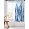 thumbnail image 3 of Sheer Curtains 63 Inch Length, Navy Blue Vintage Semi Sheer Curtains Light Filtering Window Treatment, Stripes Painting Retro Abstract Art Privacy Voile Drapes for Living Room Bedroom 52x63 Inch, 3 of 7
