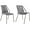 Gray, variant on Afuera Living 19" Modern Fabric Indoor Outdoor Dining Chair in Gray (Set of 2)