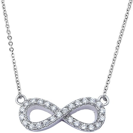 Infinity Knot Necklace - Infinity Knot Love Promise Necklace Solid .925 Sterling Silver Necklace Pendant 16-17