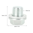 thumbnail image 3 of 10 Sets M12x1.25 Metal Auto Engine Oil Pan Drain Cap Screw Bolt Plug with Gasket, 3 of 8
