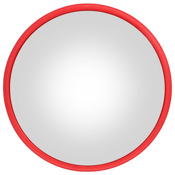 ELAYARD Red Convex Road Mirror with Adjustable Wide Angle for Enhanced Driving Safety and Improved Visibility