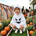 thumbnail image 4 of RUINIXCW Kids Toddler Baby Boy Girl Halloween Ghost Costume Kids Ghostface Print Cloak Hooded Cape Poncho Halloween Cosplay Party Outfit, 4 of 10