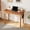 Walnut-39.4 in, variant on BESKADI 32 Inch Mid Century Modern Desk - Rubber Wood Desk with Drawers, Vintage Narrow Desks with 2 Hooks, Small Writing Desks for Small Spaces, Bedroom, Living Room & Office, Walnut Color