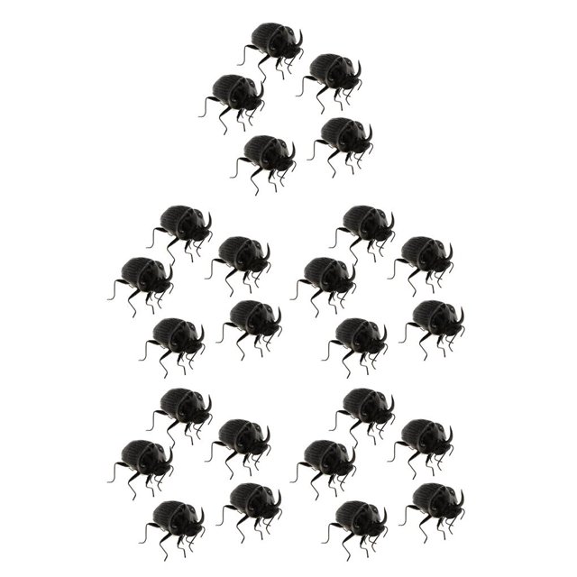 Yuarrent 5 uds simulación de insectos artificiales modelo niños juguetes educativos escarabajo Hércules Type2