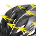 thumbnail image 2 of Casco de bicicleta de carretera con buena protección, hebilla de seguridad, resistente a impactos, con gafas para carreras, color negro y blanco., 2 of 2