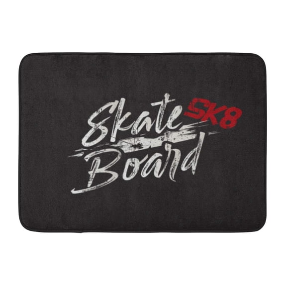 SIDONKU Skater of Skateboard and Skateboarding Graphics Print-Shirt Stamp Tee Doormat Floor Rug Bath Mat 23.6x15.7 inch