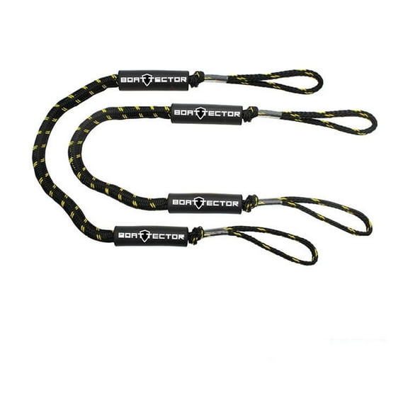 Extreme Max 3006.2729 BoatTector Bungee Dock Line Value 2-Pack - 4', Black/Gold