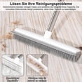thumbnail image 4 of Raistyw Rubber Push Handle Broom with Squeegee for Hardwood Floor, Glass Cleaning, 47" Pet Hair Remover Broom, Gray, 4 of 12