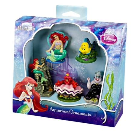 Penn Plax Little Mermaid 5-Piece Mini Resin Ornaments for