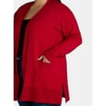thumbnail image 3 of Terra & Sky Women's Fine Gauge Cardigan, Lightweight; Sizes 0X-4X, 3 of 5