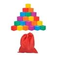 thumbnail image 2 of Lipstore Colorful Wooden Cube Solids Math Toy Early Learning for Classroom Boys Girls 2cm 50pcs, 2 of 8
