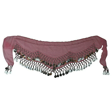 Kid Size Belly Dance Hip Scarf Wrap Belt Tribal Sash Skirt SILVER Coins Party (Best Shawls In India)