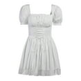 thumbnail image 1 of Lucakuins - Vestido corto de encaje con mangas abullonadas para mujer Lucakuins moda, 1 of 9