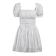thumbnail image 1 of Lucakuins - Vestido corto de encaje con mangas abullonadas para mujer Lucakuins moda, 1 of 9