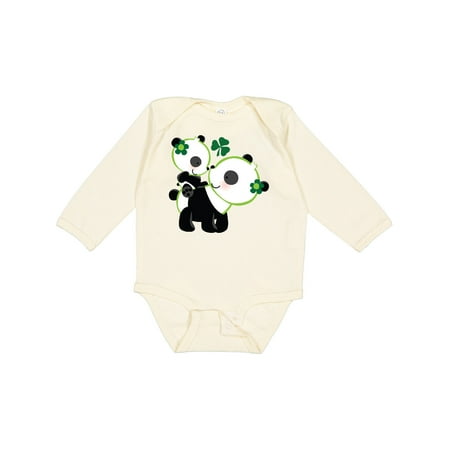 

Inktastic Irish Panda Mom and Cub St Patricks Day Gift Baby Boy or Baby Girl Long Sleeve Bodysuit