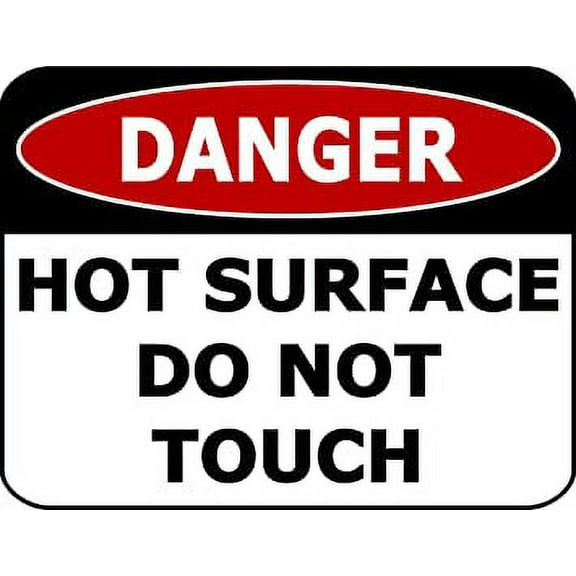 PCSCP Danger Hot Surface Do Not Touch 11.5 inch by 9 inch Laminated Office Restaurant Sign