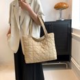 thumbnail image 3 of Love Quilted Women Shoulder Bag Nylon Casual Cotton Padded Bag para El (caqui), 3 of 9